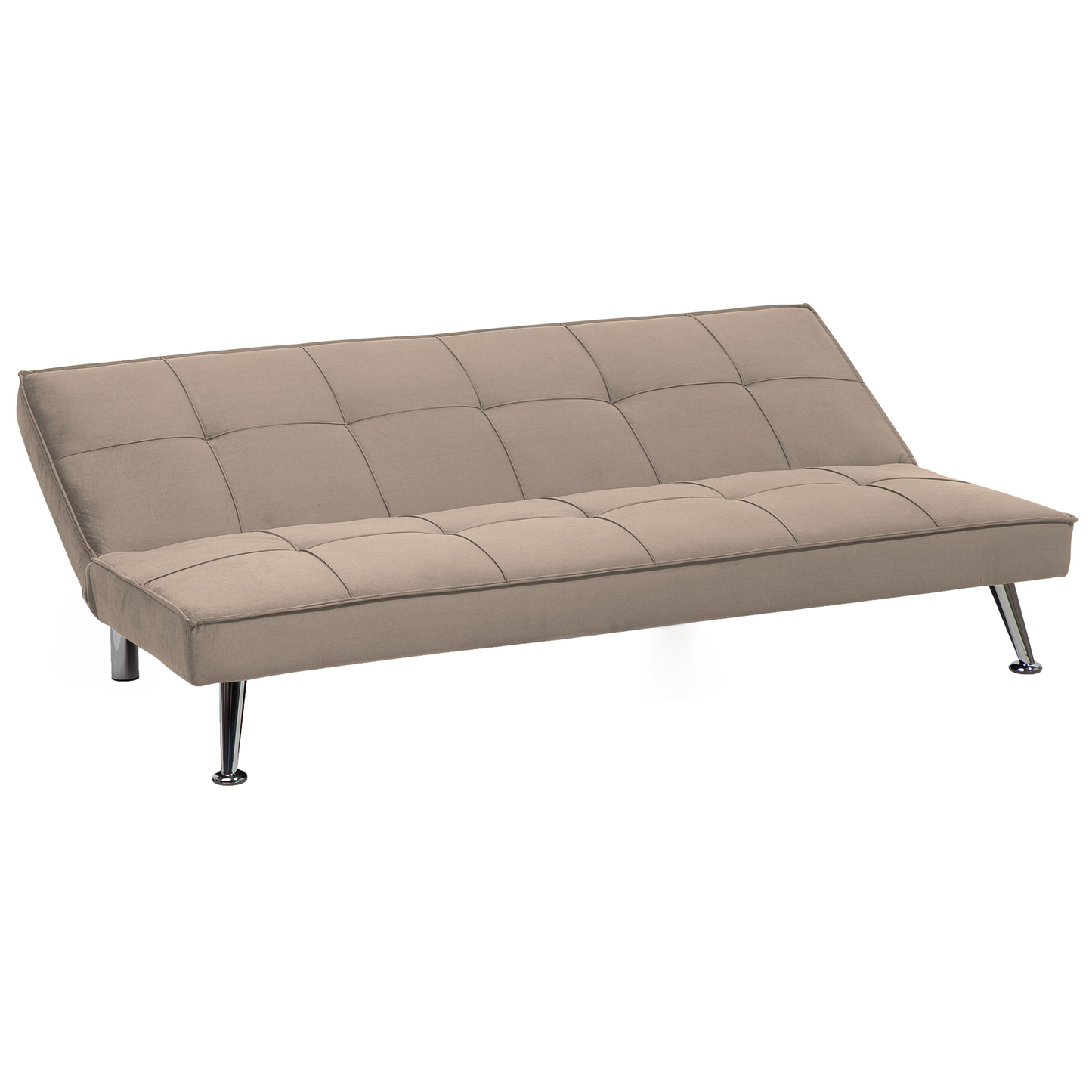 3-Sitzer Schlafsofa beige / silber HASLE II