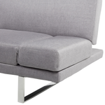 2-Sitzer Schlafsofa hellgrau / silber YORK