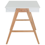 Schreibtisch weiss 120 x 70 cm 2 Schubladen SHESLAY