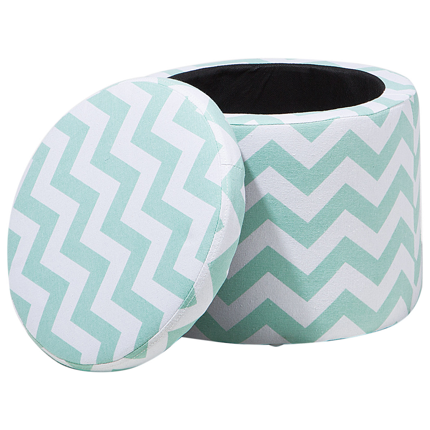Hocker mit Deckel mintgrün / weiss ⌀ 35 cm TUNICA