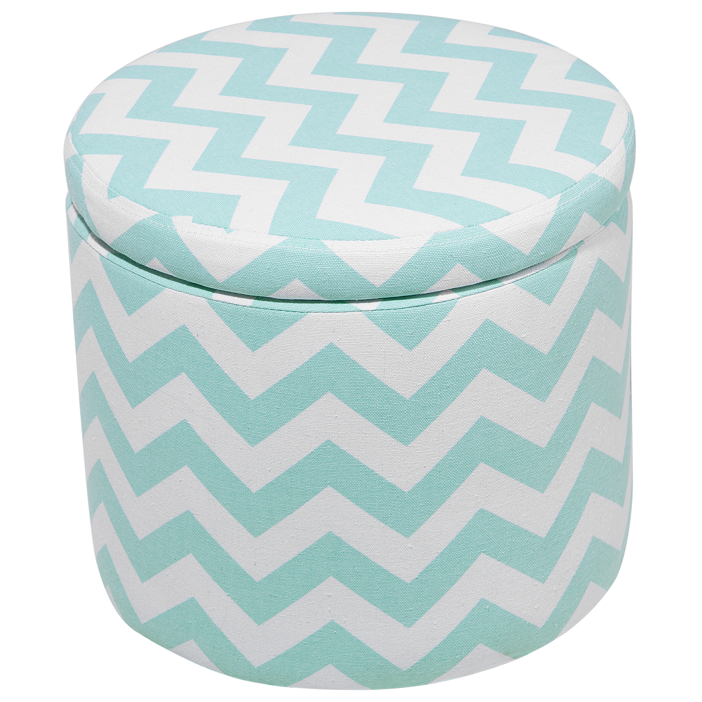 Hocker mit Deckel mintgrün / weiss ⌀ 35 cm TUNICA