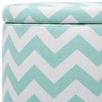 Hocker mit Deckel mintgrün / weiss ⌀ 35 cm TUNICA