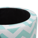 Hocker mit Deckel mintgrün / weiss ⌀ 35 cm TUNICA