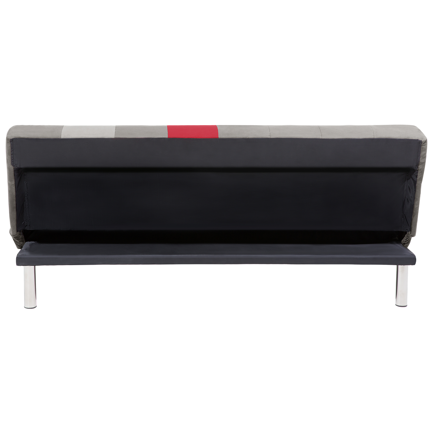 Schlafsofa 3-Sitzer Samtstoff grau Patchwork OLSKER