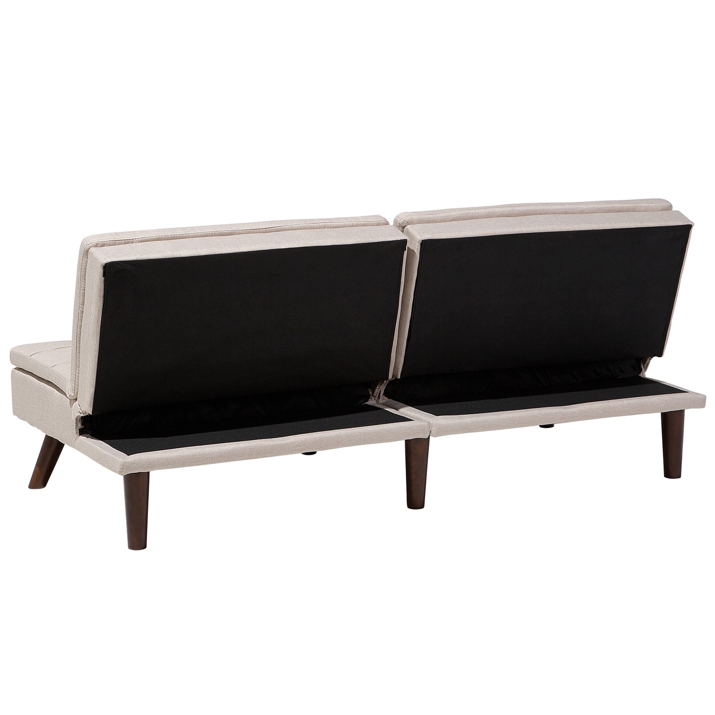 3-Sitzer Schlafsofa beige / dunkelbraun RONNE