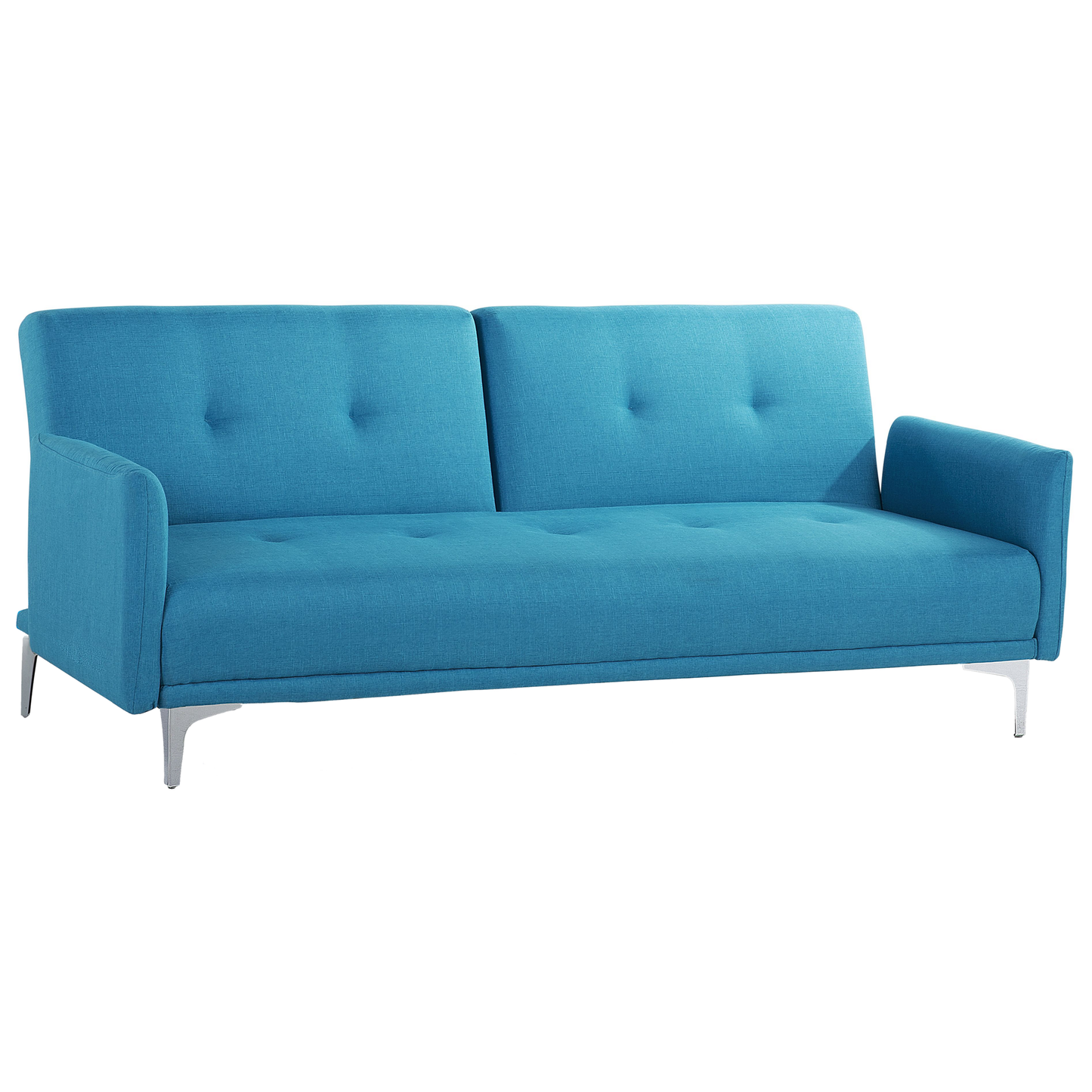 3-Sitzer Schlafsofa seeblau / silber LUCAN