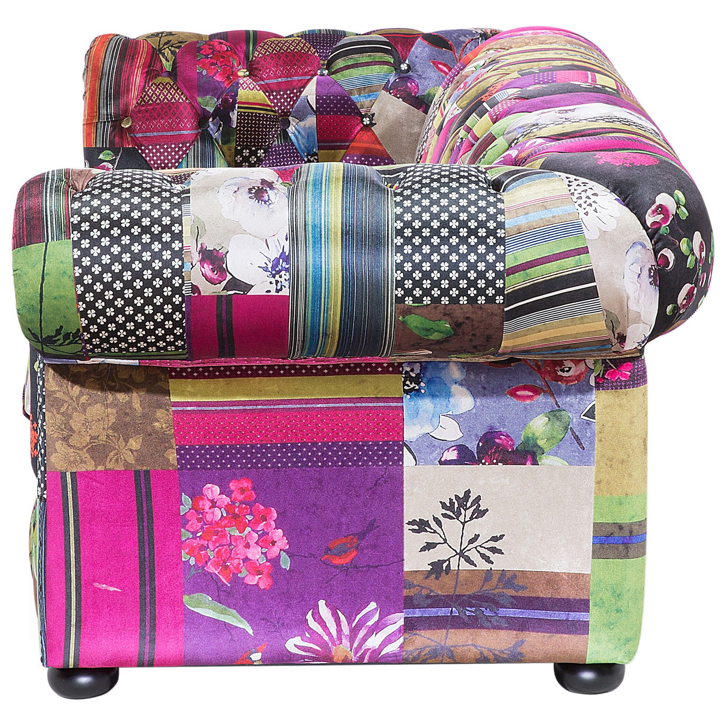 3-Sitzer Sofa violett Patchwork CHESTERFIELD