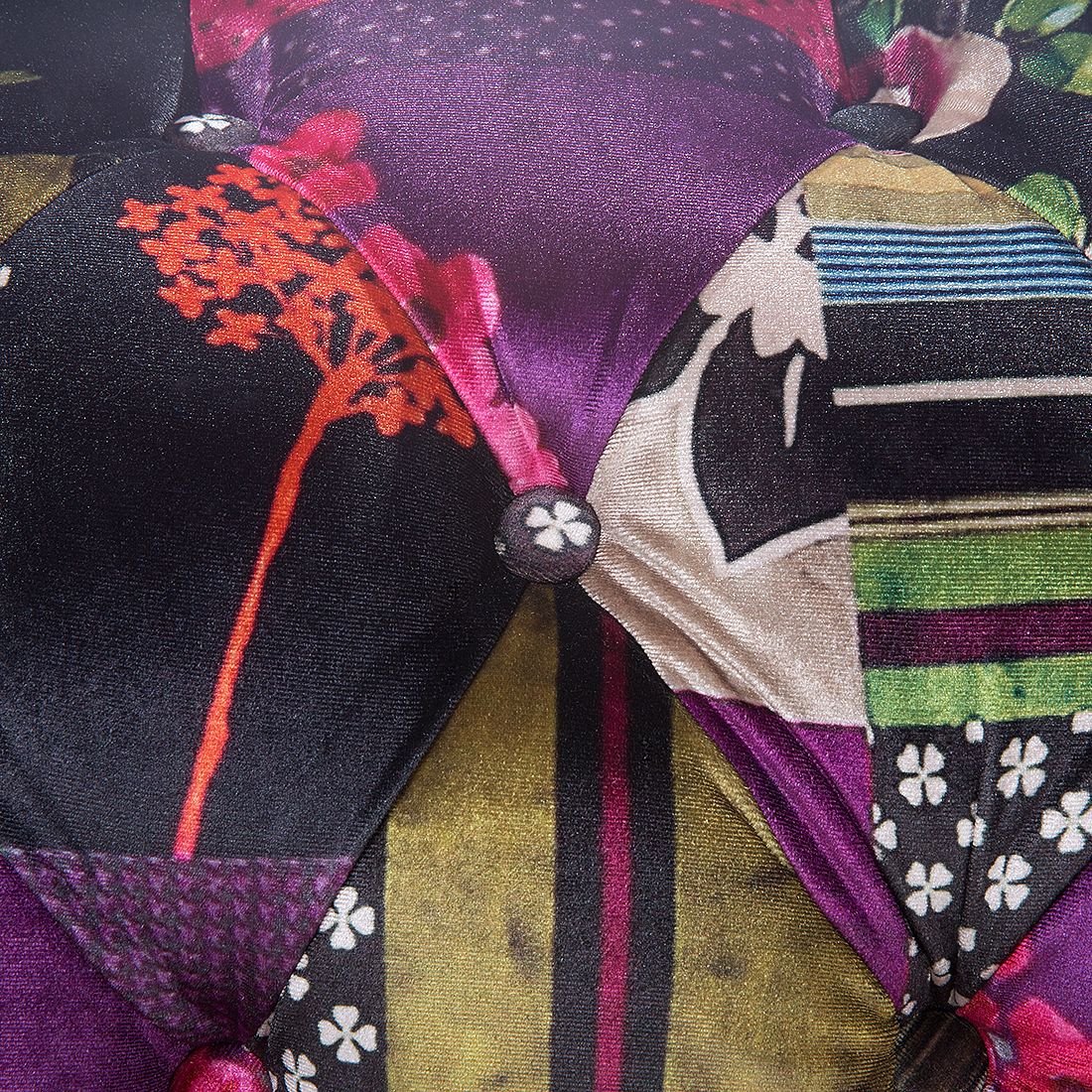 3-Sitzer Sofa violett Patchwork CHESTERFIELD