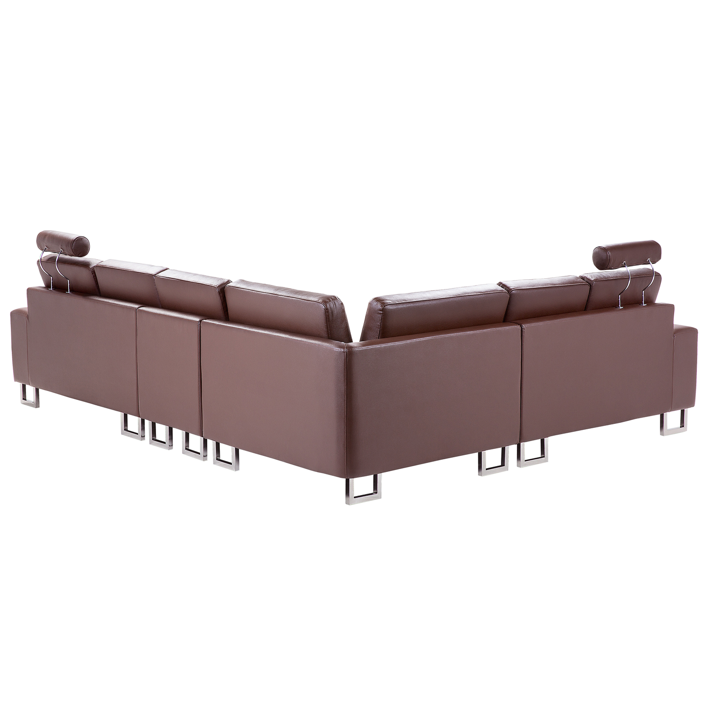 6-Sitzer Ecksofa Leder braun rechtsseitig STOCKHOLM