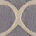 Teppich Wolle grau 160 x 230 cm marokkanisches Muster Kurzflor SILVAN