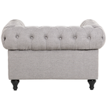 Sessel CHESTERFIELD Stoff Hellgrau