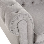 Sessel CHESTERFIELD Stoff Hellgrau