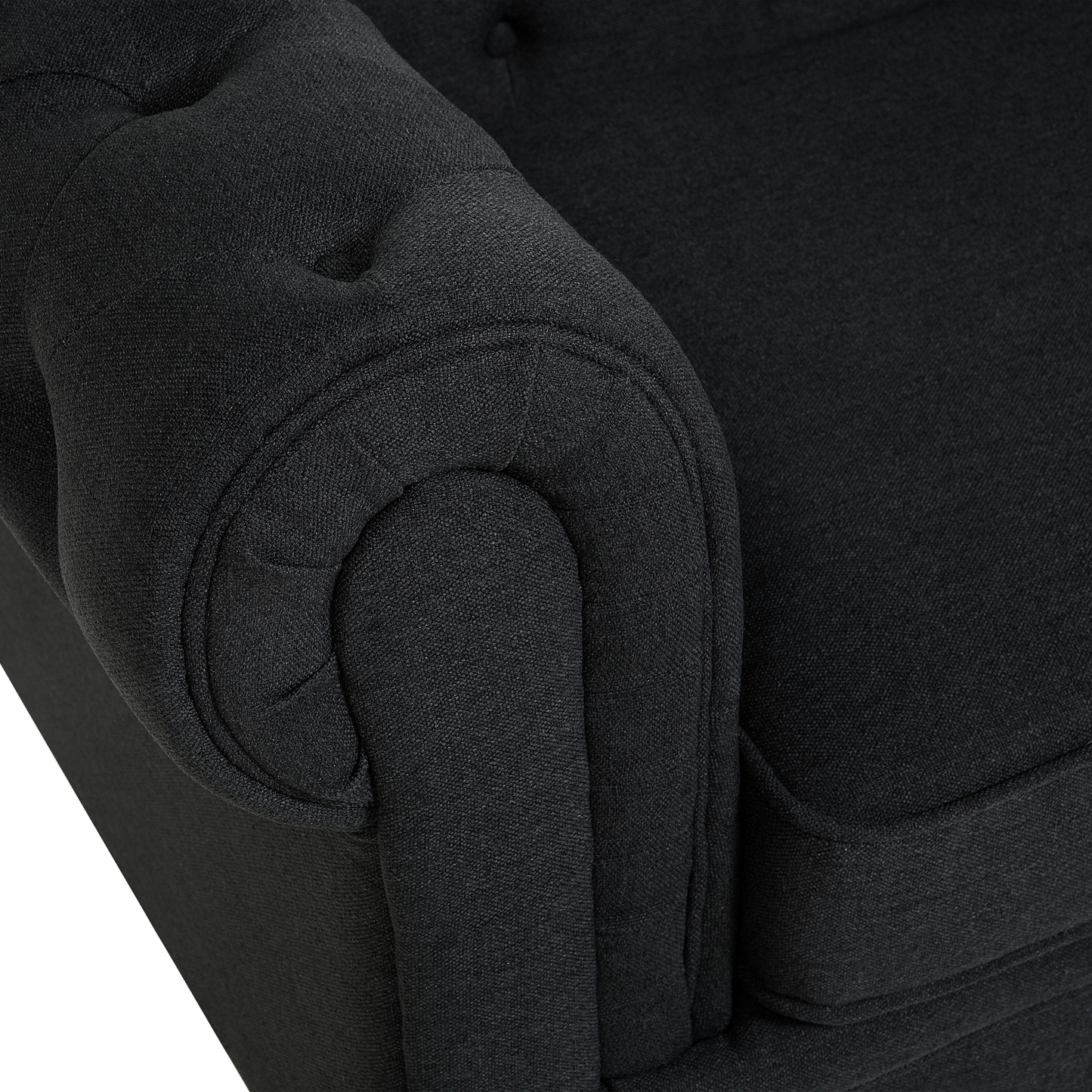 Sessel CHESTERFIELD Stoff Graphitgrau