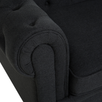 Sessel CHESTERFIELD Stoff Graphitgrau