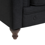 Sessel CHESTERFIELD Stoff Graphitgrau