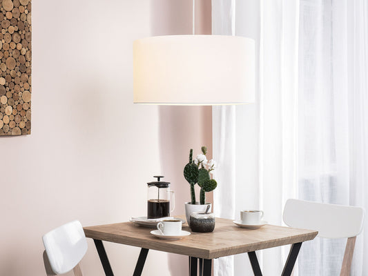 Hängelampe weiss Trommelform ELBE