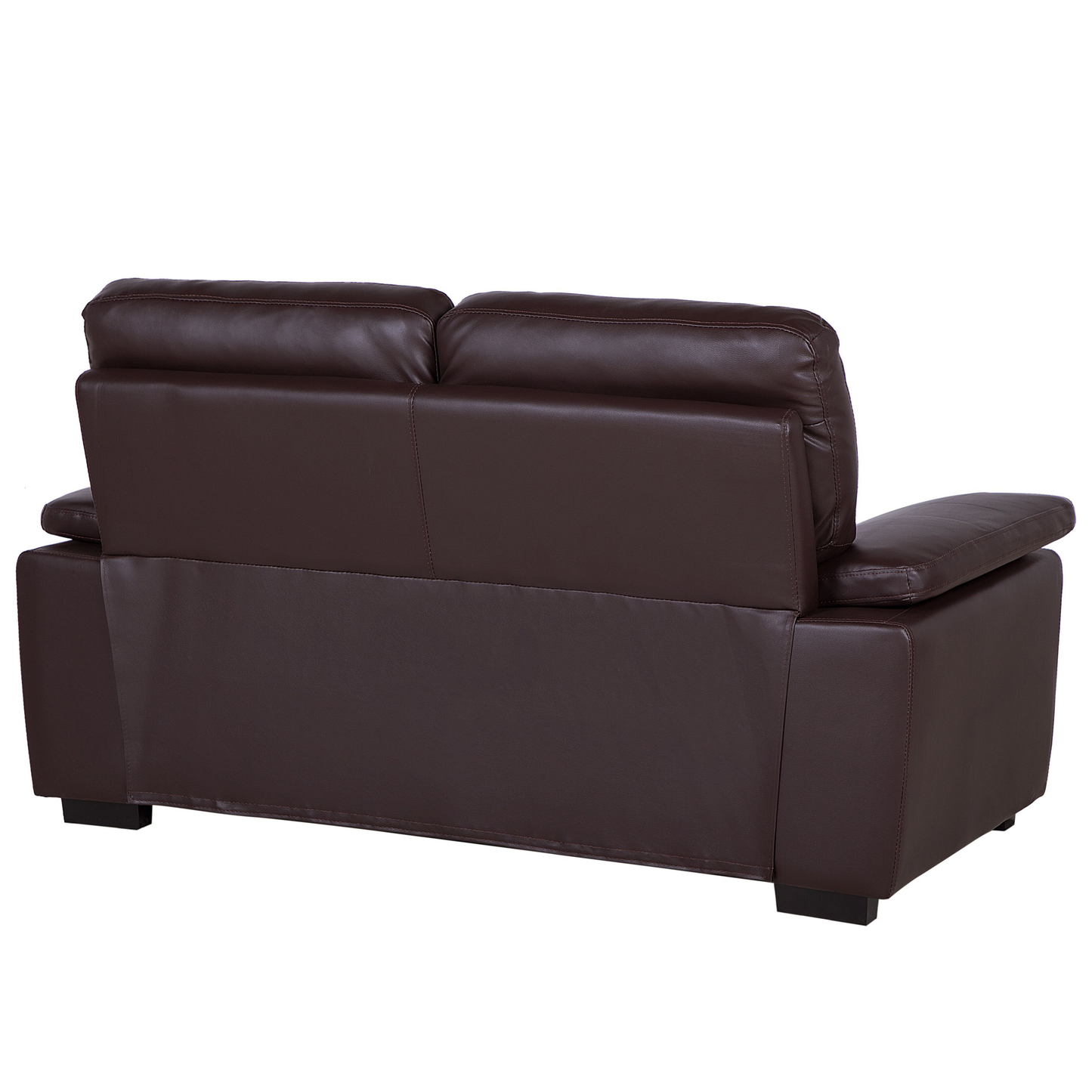 2-Sitzer Sofa Kunstleder dunkelbraun VOGAR