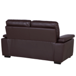 2-Sitzer Sofa Kunstleder dunkelbraun VOGAR