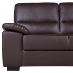2-Sitzer Sofa Kunstleder dunkelbraun VOGAR