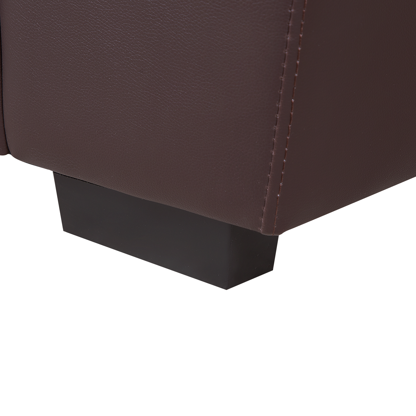 2-Sitzer Sofa Kunstleder dunkelbraun VOGAR