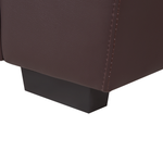 2-Sitzer Sofa Kunstleder dunkelbraun VOGAR