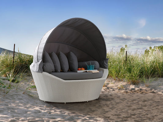 Sonneninsel SYLT Polyrattan Weiss