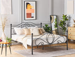 Bett mit Lattenrost Metall LYRA 160 x 200 cm Schwarz