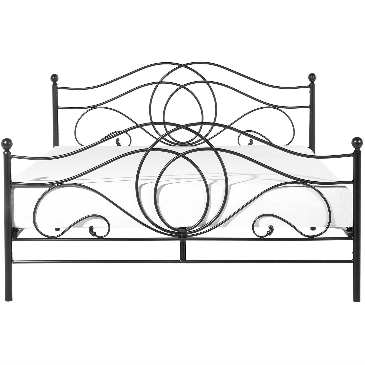 Bett mit Lattenrost Metall LYRA 160 x 200 cm Schwarz