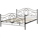 Bett mit Lattenrost Metall LYRA 160 x 200 cm Schwarz
