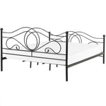 Bett mit Lattenrost Metall LYRA 180 x 200 cm Schwarz