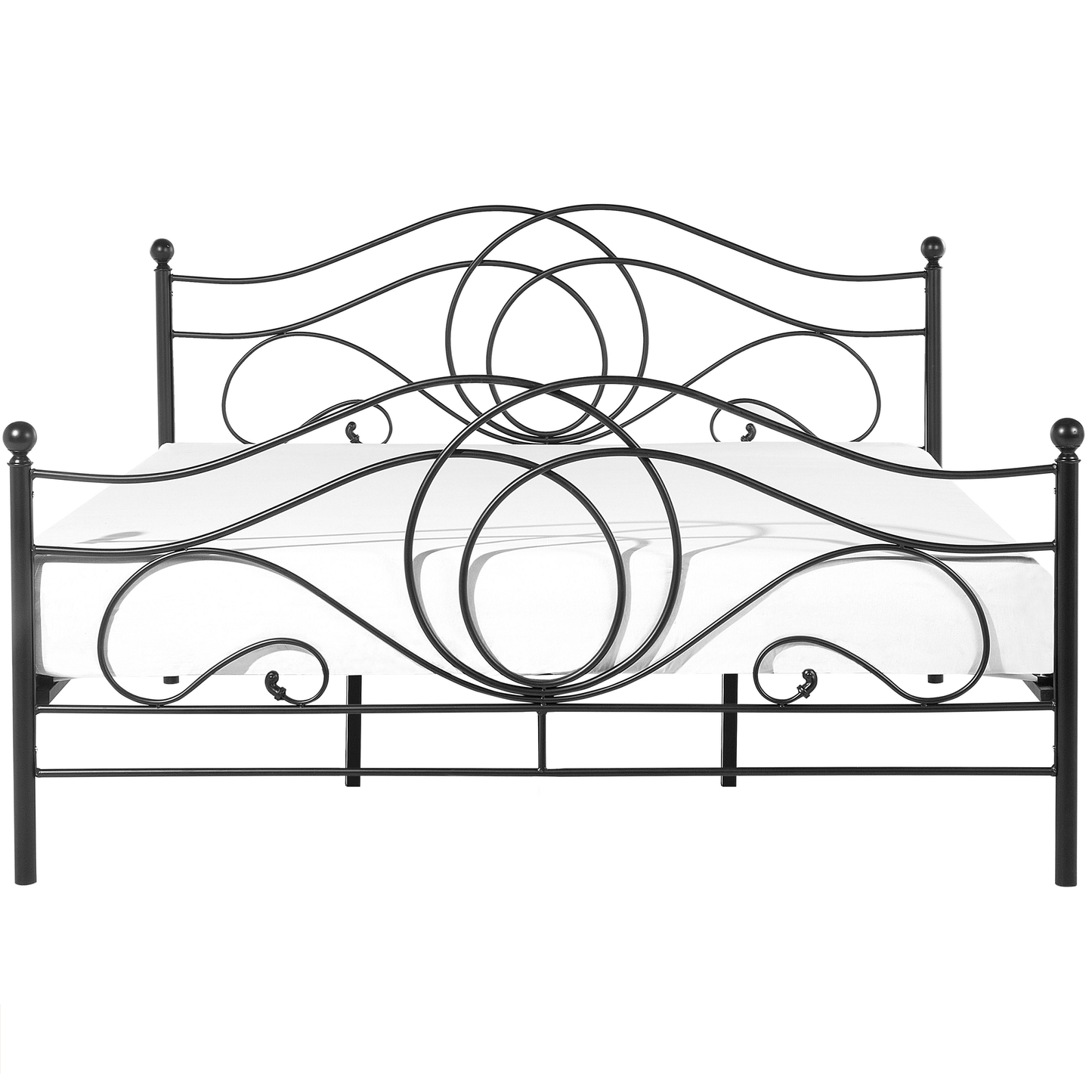 Bett mit Lattenrost Metall LYRA 180 x 200 cm Schwarz