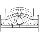 Bett mit Lattenrost Metall LYRA 180 x 200 cm Schwarz