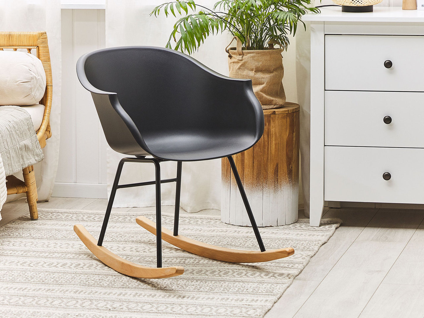 Schaukelsessel Schwarz HARMONY