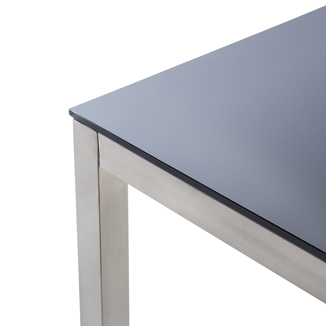 Gartenmöbel Set 6-Sitzer GROSSETO Sicherheitsglas Schwarz / Beige