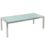 Gartenmöbel Set 8-Sitzer GROSSETO Crashglas Transparent / Beige