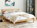 Bett mit Lattenrost Kiefernholz CARNAC 160 x 200 cm Hellbraun