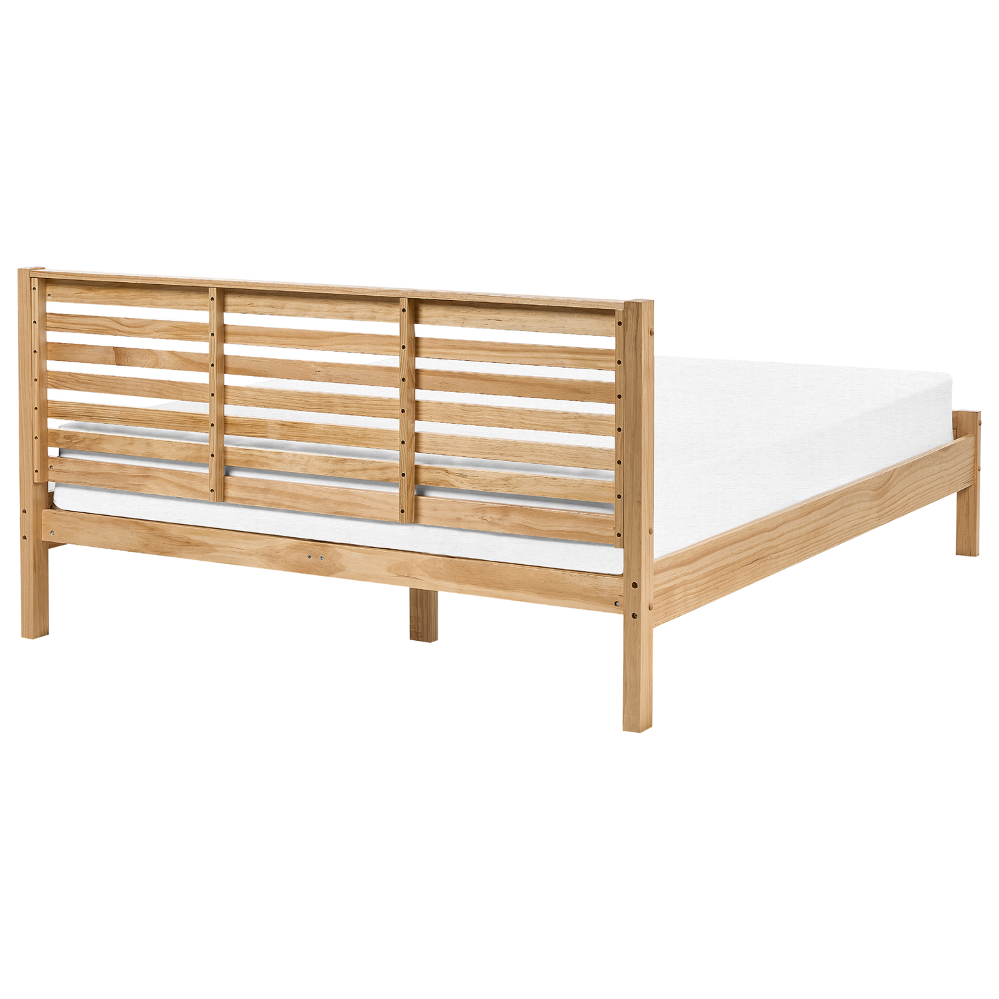 Bett mit Lattenrost Kiefernholz CARNAC 160 x 200 cm Hellbraun
