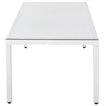 Gartentisch ITALY 220 cm 100 cm Glas Weiss
