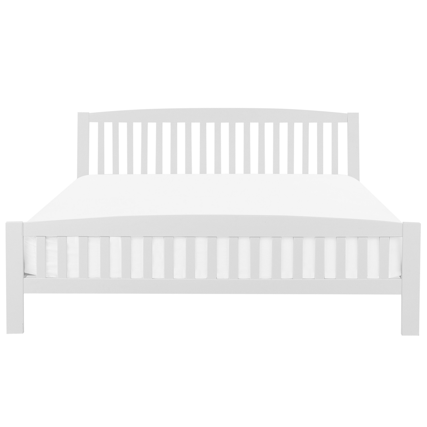 Bett mit Lattenrost Kiefernholz CASTRES 180 x 200 cm Weiss