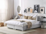 Boxspringbett Stoff ADMIRAL 180 x 200 cm Hellgrau