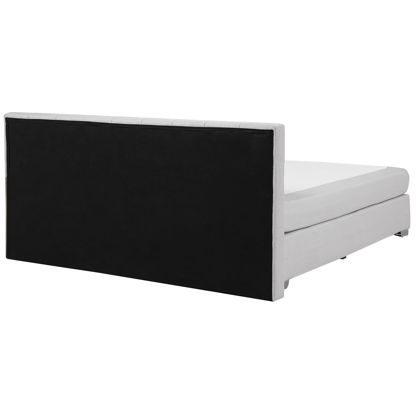 Boxspringbett Stoff ADMIRAL 180 x 200 cm Hellgrau
