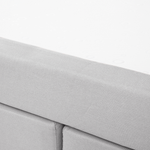 Boxspringbett Stoff ADMIRAL 180 x 200 cm Hellgrau