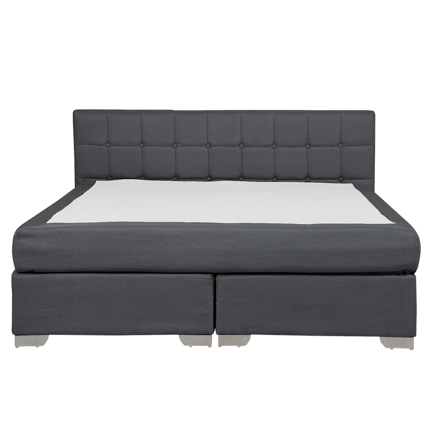 Boxspringbett Stoff ADMIRAL 160 x 200 cm Dunkelgrau