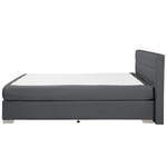 Boxspringbett Stoff ADMIRAL 160 x 200 cm Dunkelgrau