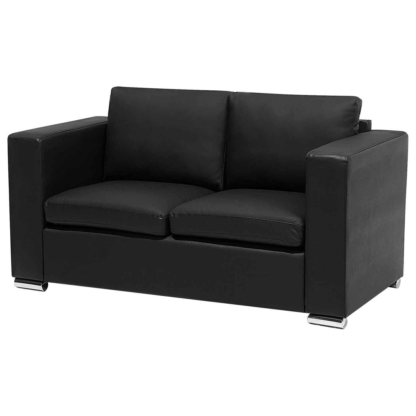 2-Sitzer Sofa Leder schwarz HELSINKI