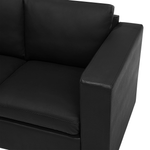 3-Sitzer Sofa Leder schwarz HELSINKI