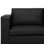 3-Sitzer Sofa Leder schwarz HELSINKI