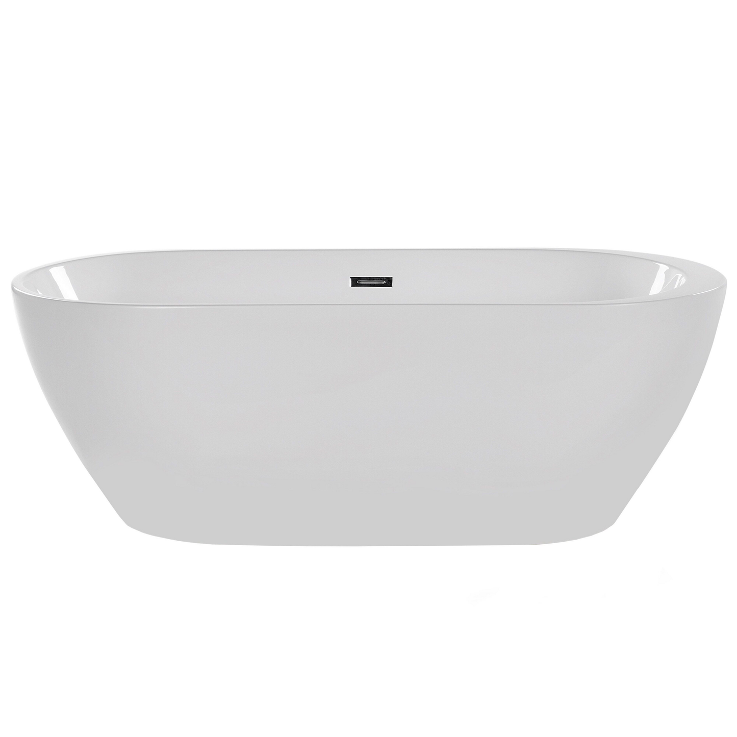 Badewanne freistehend weiss oval 170 x 80 cm NEVIS