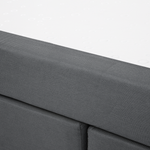 Boxspringbett Stoff ADMIRAL 180 x 200 cm Dunkelgrau