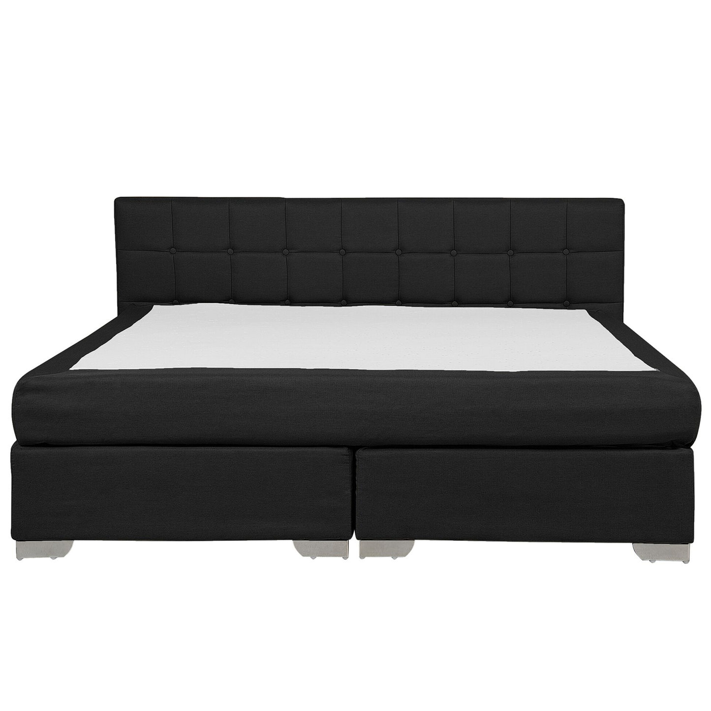 Boxspringbett Stoff ADMIRAL 180 x 200 cm Schwarz